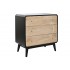 Comoda tres cajones madera negro