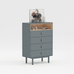 Sinfonier  cinco cajones MDF pu azul