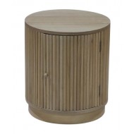 Mesita de noche Paulownia puerta