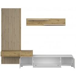 Composición apilable  de comedor con panelado Ribera Blanco