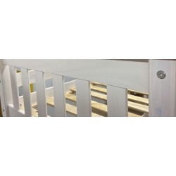 Litera doble matrimonio de madera Blanco Lavado- Litera de Madera de 135x190 -Litera  triple Blanco Lavado
