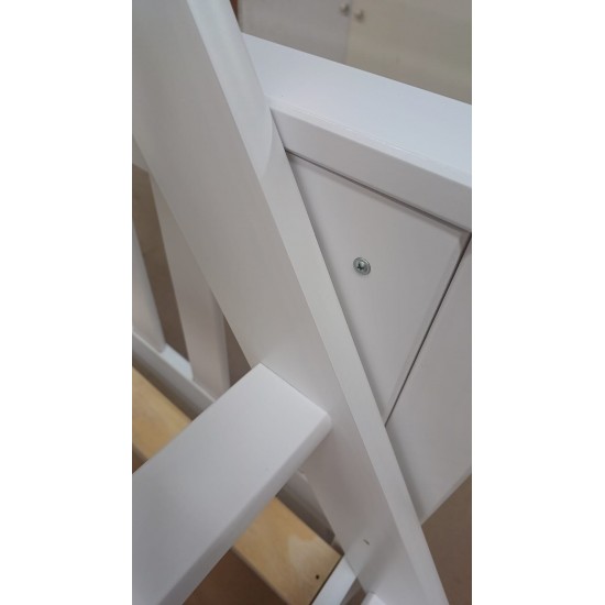 Litera de pino en color Blanco Lavado - Litera de Madera de 90x190  Literas madera