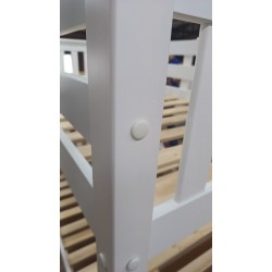 Litera doble matrimonio de madera Blanco Lacado- Litera de Madera de 135x190 -Litera  triple Blanco Lacado