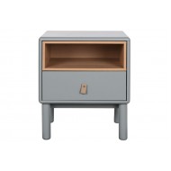 Mesita de noche MDF pu azul