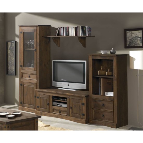 Composición salón-comedor rústico nogal Nuevo Arizona II Conjuntos comedor