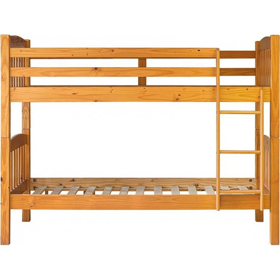 Litera tres camas madera pino color miel Literas madera