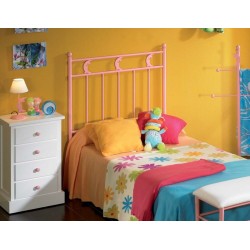 Cabecero de forja rosa para dormitorio juvenil Abner