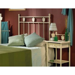 Cabecero de forja laqueado en color crema Modelo Astrid