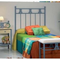 Cabecero de forja color azul claro Modelo Carim