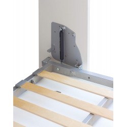 Cama Abatible Horizontal Plegable de Pared de 90x190 Color Blanco y Cambriam