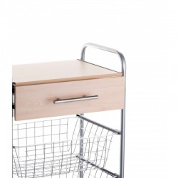 Carrito verdulero de cocina Alesia color Haya