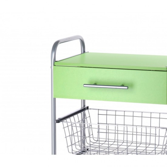 Carrito verdulero de cocina Alesia color Verde Carritos verduleros metálicos