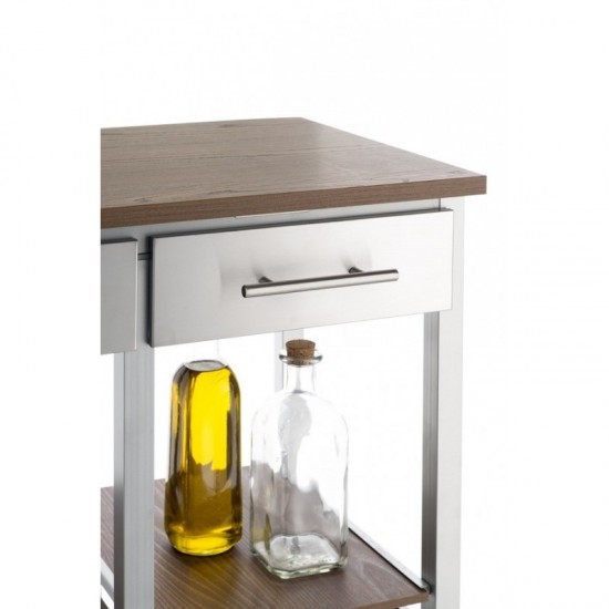 Verdulero Onda Doble Aluminium Cerezo Carritos verduleros metálicos