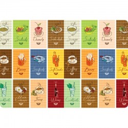 Carrito auxiliar con ruedas Bauhaus armazón blanco bandejas decoradas