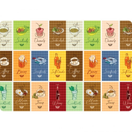 Carrito auxiliar con ruedas Bauhaus armazón blanco bandejas decoradas