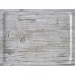 Carrito auxiliar con ruedas  Bauhaus armazón blanco 2 bandejas Pino envejecido