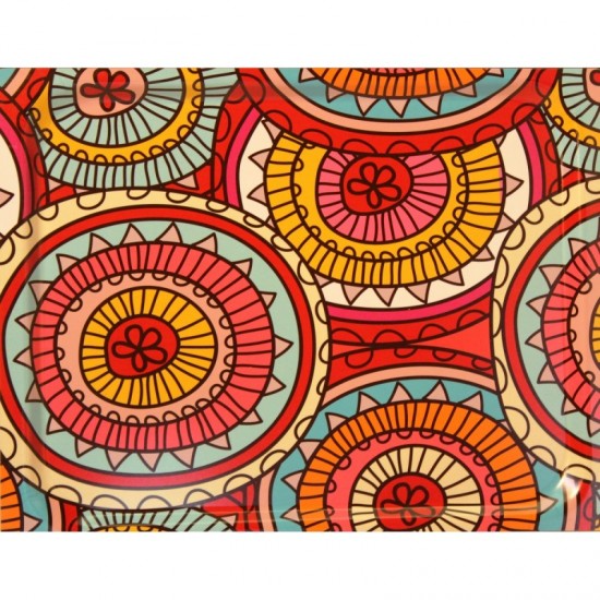 Carrito auxiliar con ruedas Bauhaus estructura blanca bandejas decoradas