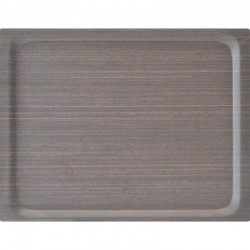 Carrito auxiliar con ruedas Bauhaus armazón gris 2 bandejas wengue