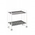 Carrito auxiliar con ruedas  Bauhaus estructura blanca bandejas decoradas