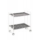 Carrito auxiliar con ruedas  Bauhaus estructura blanca bandejas decoradas