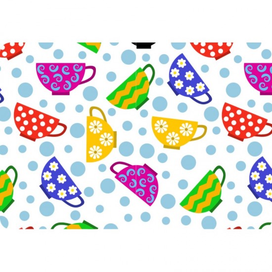 Carrito auxiliar con ruedas Bahuaus armazón blanco 2 bandejas decoradas