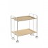 Carrito auxiliar con ruedas  Bauhaus armazón blanco 2 bandejas haya