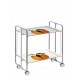 Carrito auxiliar con ruedas Bauhaus armazón gris 2 bandejas Carrito auxiliar Bauhaus metálico gris