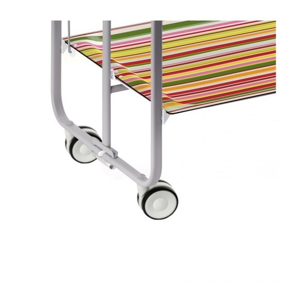 Carrito auxiliar con ruedas Bauhaus armazón gris 2 bandejas Carrito auxiliar Bauhaus metálico gris