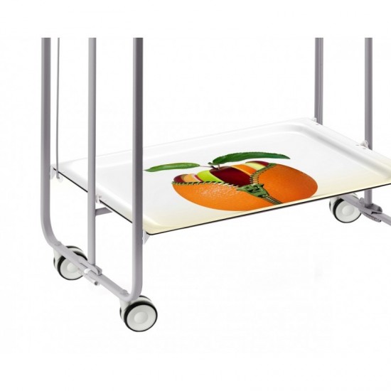 Carrito auxiliar con ruedas Bauhaus armazón gris 2 bandejas Carrito auxiliar Bauhaus metálico gris