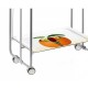 Carrito auxiliar con ruedas Bauhaus armazón gris 2 bandejas Carrito auxiliar Bauhaus metálico gris