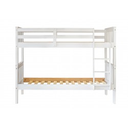 Litera madera de pino Blanco Lacado-Litera de Madera de 90x190 Lacada-Litera juvenil Blanca