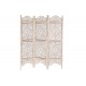 Biombo blanco madera tallada Yedra Biombos y Parabanes 
