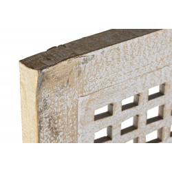 Biombo mango y mdf decape blanco Modelo Cuadrado 