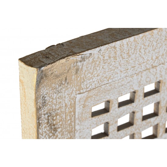 Biombo blanco madera tallada Cuadrado Biombos y Parabanes 