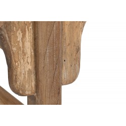 Banqueta descalzadora madera de olmo macizo Petra