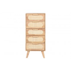 Sinfonier cuatro cajones Rubberwood Ratán 