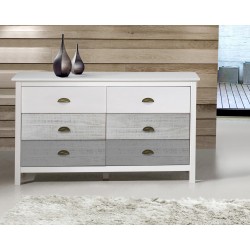 Cómoda dormitorio de seis cajones Blue Times