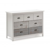 Cómoda dormitorio de siete cajones Blue Times