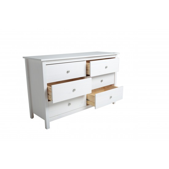 Comoda dormitorio blanca seis cajones Modelo Elena Cómodas y tocadores dormitorio