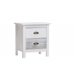 Mesita de noche dos cajones Blue Times