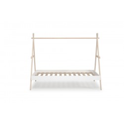 Cama Infantil Montessori Casita Trufa 90x200 Cera Blanca 