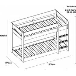 Litera Infantil Montessori Angel 90x190 cm