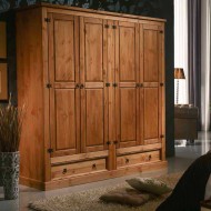 Armario rústico de cuatro puertas  nogal Veracruz