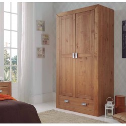 Armario dos puertas rústico madera de pino color nogal Jalisco