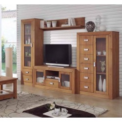 Composición apilable  mueble de comedor rústico cera nogal  Jalisco III