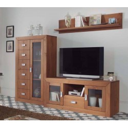 Composición apilable mueble de comedor rústico cera nogal Jalisco I