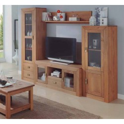 Composición apilable mueble de comedor rústico cera nogal Jalisco II