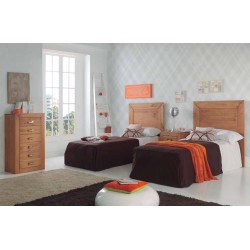 Cabecero cama juvenil rústico madera de pino nogal Jalisco