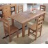Conjunto mesa extensible y sillas de comedor rústico cera nogal Jalisco