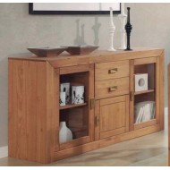 Aparador de comedor rústico madera pino cera color nogal Jalisco